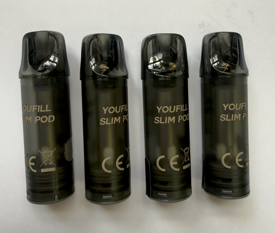 YOUFILL SLIM refillable empty mesh pod pack - 1.0 ohm 4 PACK 2mL