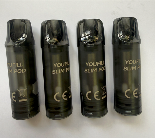YOUFILL SLIM refillable empty mesh pod pack - 1.0 ohm 4 PACK 2mL