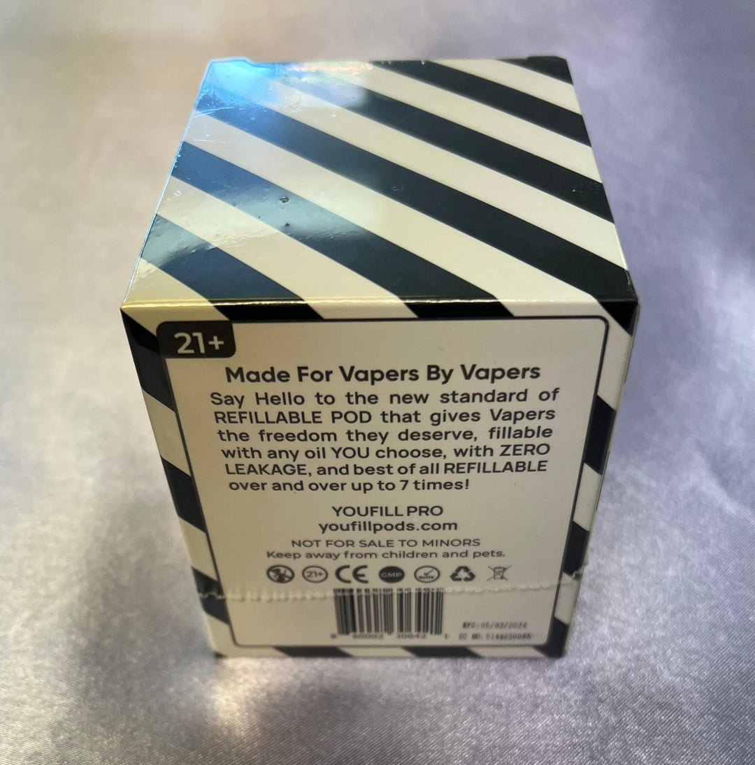 YOUFILL PRO refillable empty mesh pod pack - 1.0 ohm 4 PACK 2mL DISTRIBUTORS ONLY